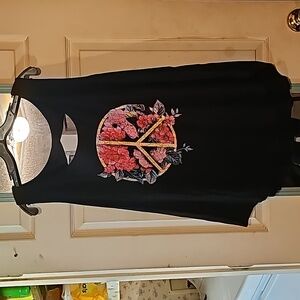 Torrid Performance Cotton Key Hole Sleeveless Active Tank Peace Size 4